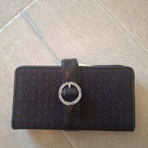 Brighton Black Wallet with Silver Buckle